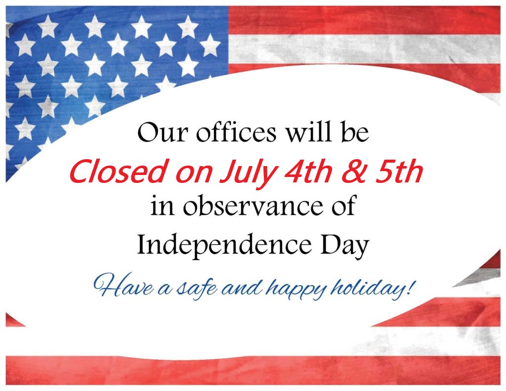 Holiday Hours 4th of July